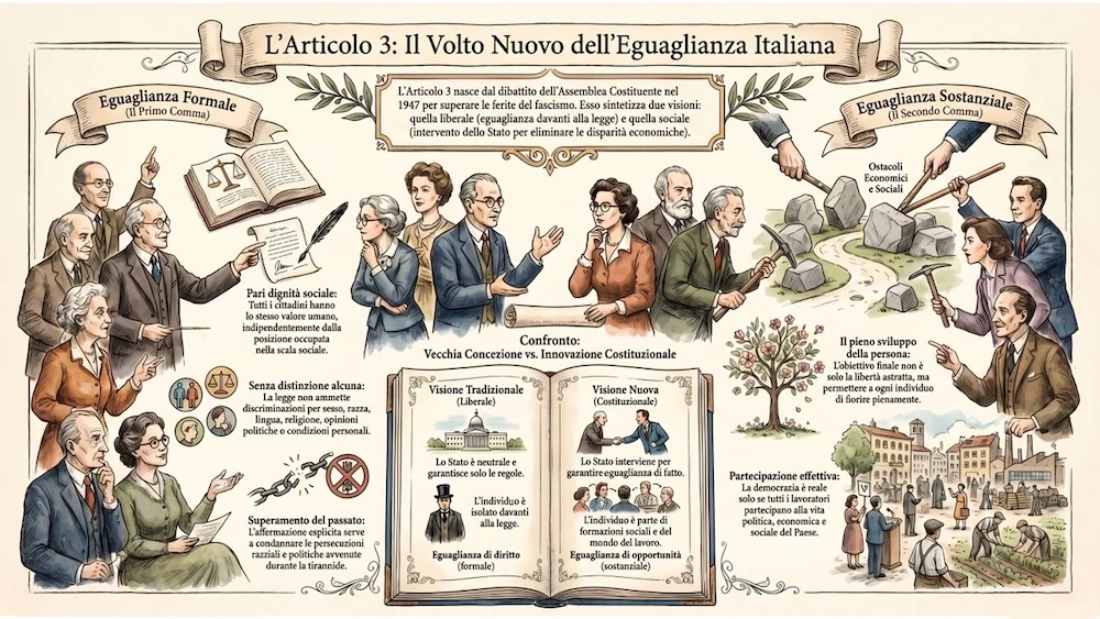 Oltre l’Uguaglianza Formale: I Segreti “Rivoluzionari” Nascosti dietro l’Articolo 3 della Costituzione