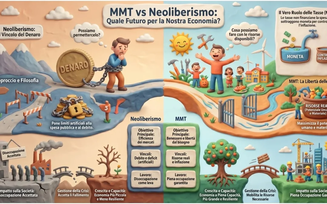 La Grande Illusione del “Non ci sono i soldi”: MMT vs Neoliberismo nella crisi che verrà