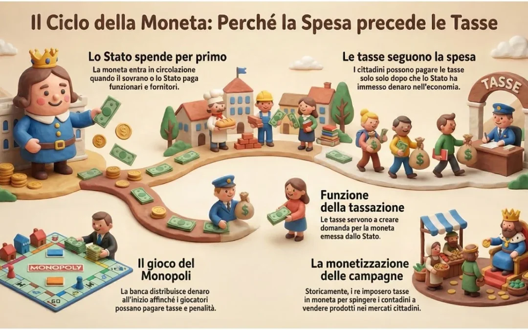 Non sono le tasse a finanziare lo Stato: la verità controintuitiva sulla moneta